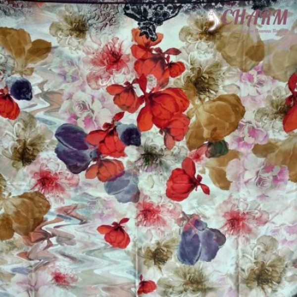 Павловопосадский платок10079-6 шёлковый