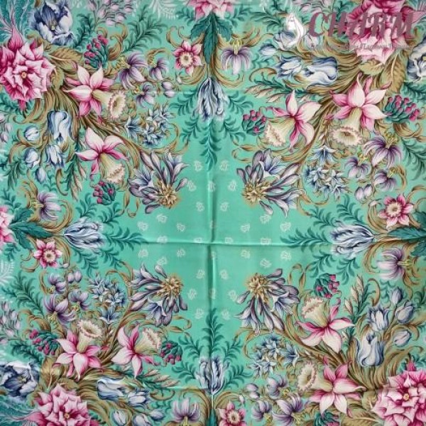 Павловопосадский платок После Дождя - 2 шёлковый