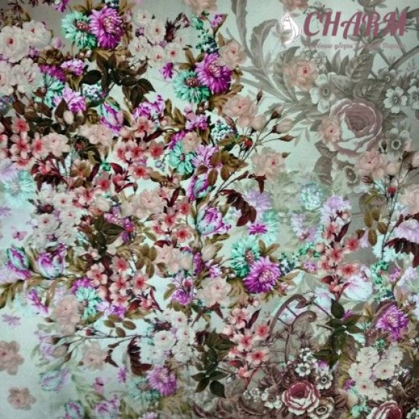 Павловопосадский платок Винтаж шёлковый